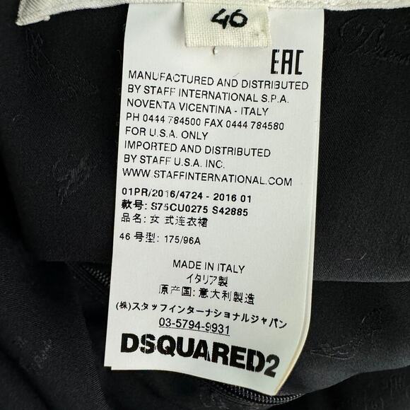 Dsquared Little Black Dress Sleeveless Mini Italy Size 46 / US 8-10 - Picture 10 of 11